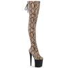 Pleaser - FLAMINGO3008SPBT Platform Overknee Boots - Brown/Black Product image